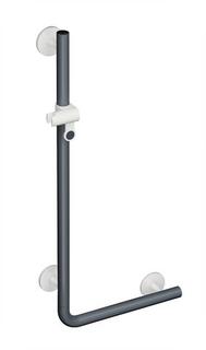 HEWI Winkelgriff System 800 K 1100mm, Hlt, Stütz. u Roset. we, umb