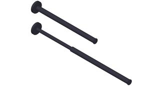 Giese Handtuchhalter 325x50mm, ausziehb b 510mm, rd, sw matt