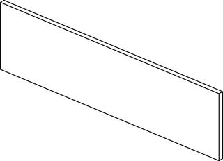 IS Obere linke Schubladenfront Conca 980x267mm Eiche Geflammt