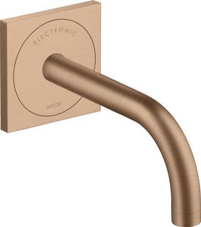 hansgrohe Elektr.-WT-Mischer Axor Uno UP, Ausladung 165mm, brushed red gold