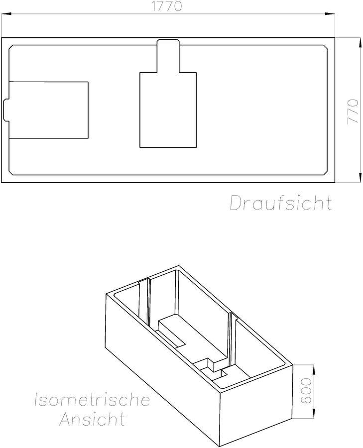 Artikelbild 2 des Artikels „Wannenträger GKI UNO Höhe 60 cm “