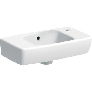 Geberit Handwaschbecken Renova Compact 45x25cm, m HL re, m ÜL, Ablagefl., we.