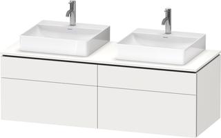 Duravit Waschtisch-Unterschrank L-Cube 142x55x48,2cm, 2 SBK, w matt, Aho beids.