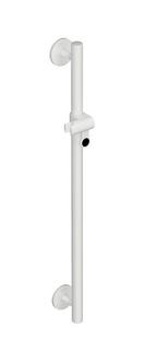 HEWI Brausehalterstange System 800 K Auß.m. 1100mm, reinweiß, schwarzer Punkt