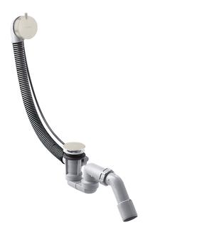 hansgrohe Komplettset Flexaplus S Ab- u. Überlaufgarnitur, Edelstahl-Optik