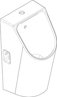 hansgrohe Urinal EluPura Original S mit Zulauf von oben, weiß