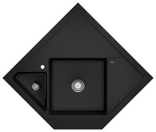 V&B Eckspüle Monumentum Abl.garn, Hand., Bef.-Set, Chrom C-plus