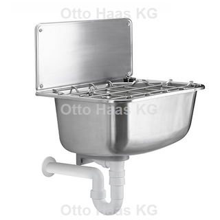HAAS Ausgussbecken Christiane 490x465x360mm, Uni., ES, m Rost u Siphon