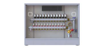 Danfoss Station UnoFloor Control 12R 12 HK, rechts mit AB-PM-Set, 24V