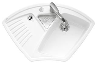 V&B Eckspüle Arena Eck m Abl.garn, Exzenter, we alp CeramicPlus