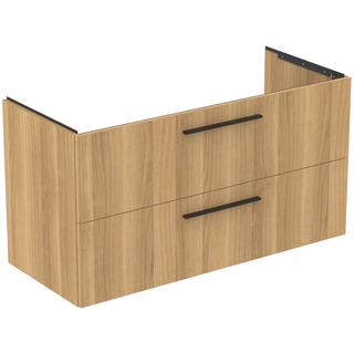 IS Möbelwaschtisch-Unterschrank i.life.B 2 Ausz., Siph. li, 120x50,5x63cm, Ei Nat