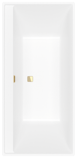 V&B Rechteck-Badewanne Collaro Duo 190x90cm, Acr., EB-Ausf. gol, st. white