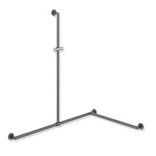HEWI Duschhandlauf System 900 1250x1185x765mm, pb dg tm/chr, Ausf li