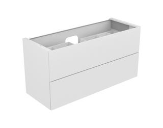 Keuco Waschtischunterschrank Edition 11 140x70x53,5cm, 2 Frontausz., Lac hgl we