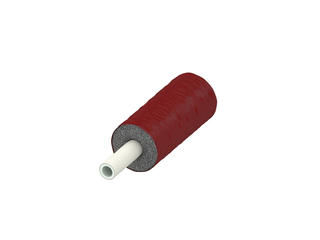TECE Verbundrohr PE-Xc/AI/PE-RT TECEflex 25 - RS 26mm, Ro. 50 m, vorgedämmt, rot