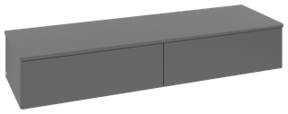 V&B Sideboard ohne Frontstruktur Antao 160x26,8x50cm, WBP Lac, Anthrac. m Lac