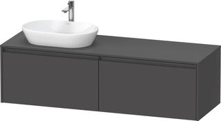 Duravit Waschtisch-Unterschrank Ketho.2 160x55cm, B li, graph ma, 2 Ausz., wandh