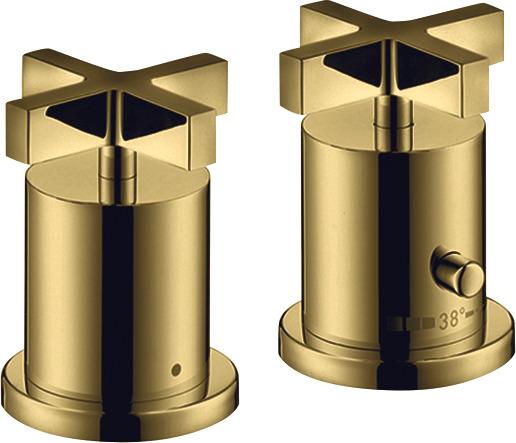 Artikelbild 1 des Artikels „hansgrohe Fertigmontageset Axor Citterio 2-L-W-Ran-Arm, m TH, KrG, pol. gol opt polished gold optic“