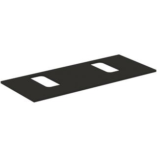 IS Waschtischplatte i.life.B Ausschn li + re, f 2 WT, carbongrau matt