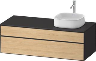 Duravit Waschtisch-Unterschrank Zencha 130x55cm, B R, E nat/grap m, Nussb mitt