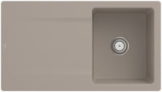 V&B Spüle Siluet 50 m Abl.garn, Hand., almond CeramicPlus