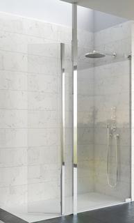 Kinedo KINEQUARTZ Duo 120+40 Walk-In RE H200 chrom CC-Klarglas Deckenstange RL