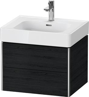 Duravit Waschtisch-Unterschrank XSquare 58,4x47x39,7cm, 2 La, Ei sw, Aho mitt