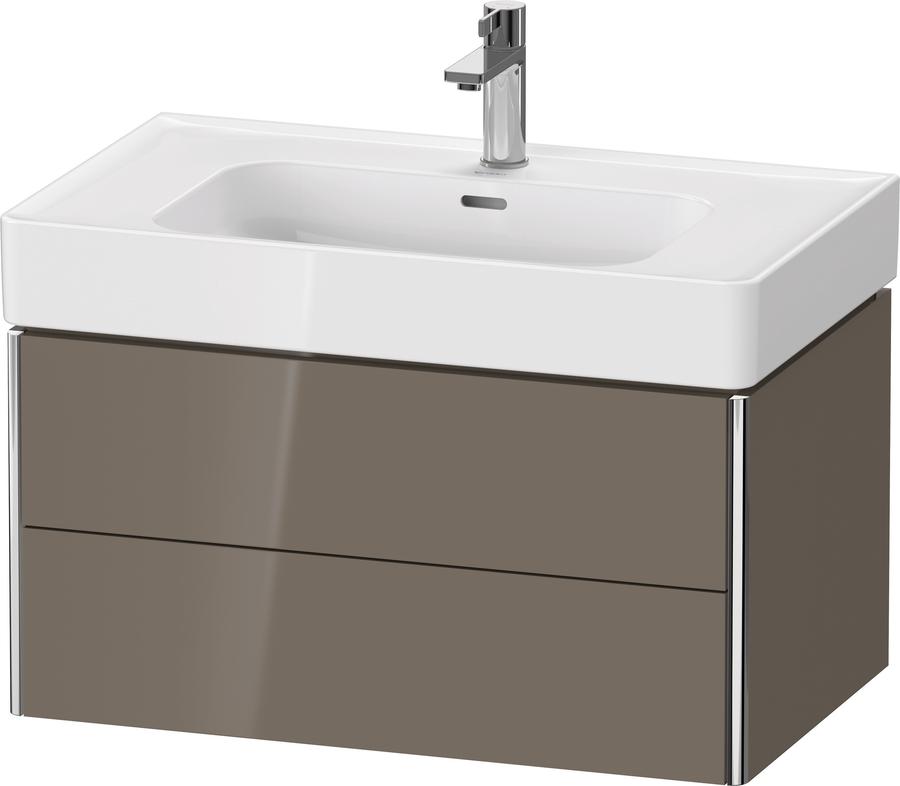 Artikelbild 1 des Artikels „Duravit Waschtisch-Unterschrank XSquare 78,4x47x39,7cm, 2 La, f Gr hgl, Aho mitt flannel grey hochglanz | Ahorn mitte“