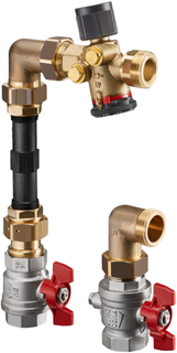 Oventrop Wärmemengenzähler-Anschluss-Set Eck, 150 bis 1050 l/h, G 1 IG