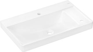 hansgrohe Waschtisch Xelu Q 800x480mm, m 2 HL, o. ÜL, Abl. re, weiß