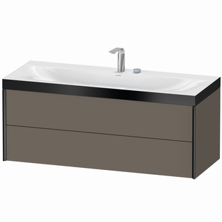 DU WTU XViu/Viu,2 SK 503x1200x480mm 2 HL,schw. m/flan. grey sdm,Ra.B2 ES Nussb