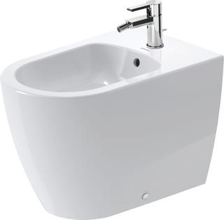 Duravit Stand-Bidet Me by Starck 37x60cm, m Hahnl., ÜL, Hahnloch, weiß