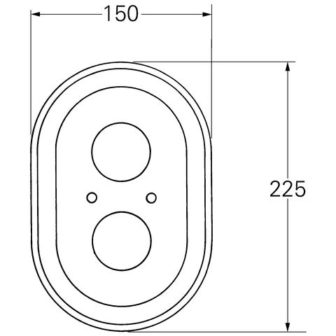 Artikelbild 3 des Artikels „GROHE Rosette oval 47188 225x150 für Automatic 2000/Sentosa alt edelmessing “