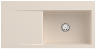 V&B Spüle Subway Style 60 re, m Abl.garn, Hand., ivory CeramicPlus